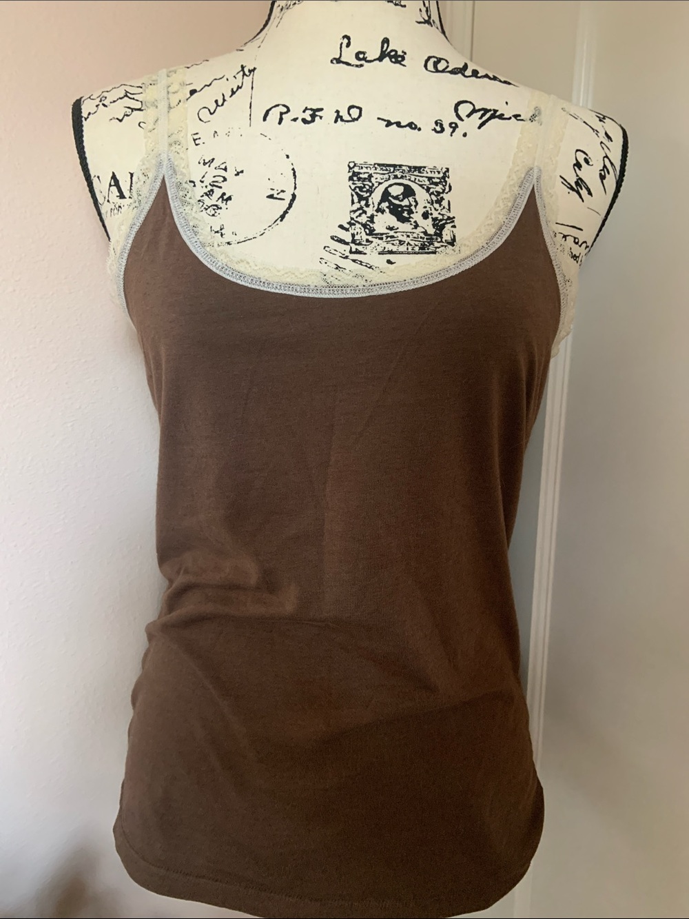 J Crew lace trimmed tank top